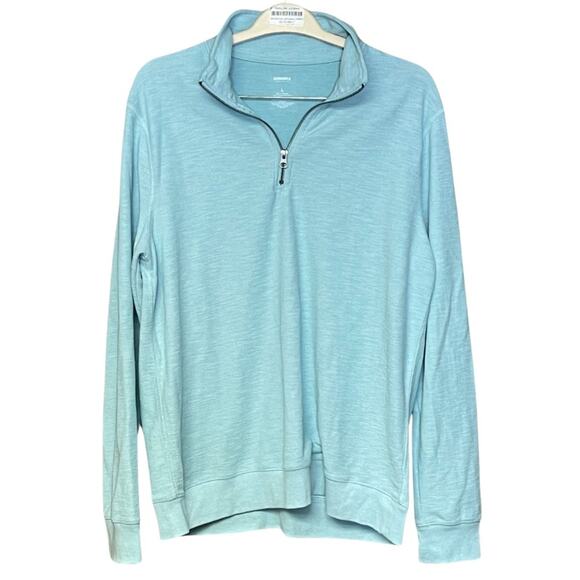 Sonoma 1/4 zip pullover seafoam green blue lightweight comfortable size large - Picture 1 of 3